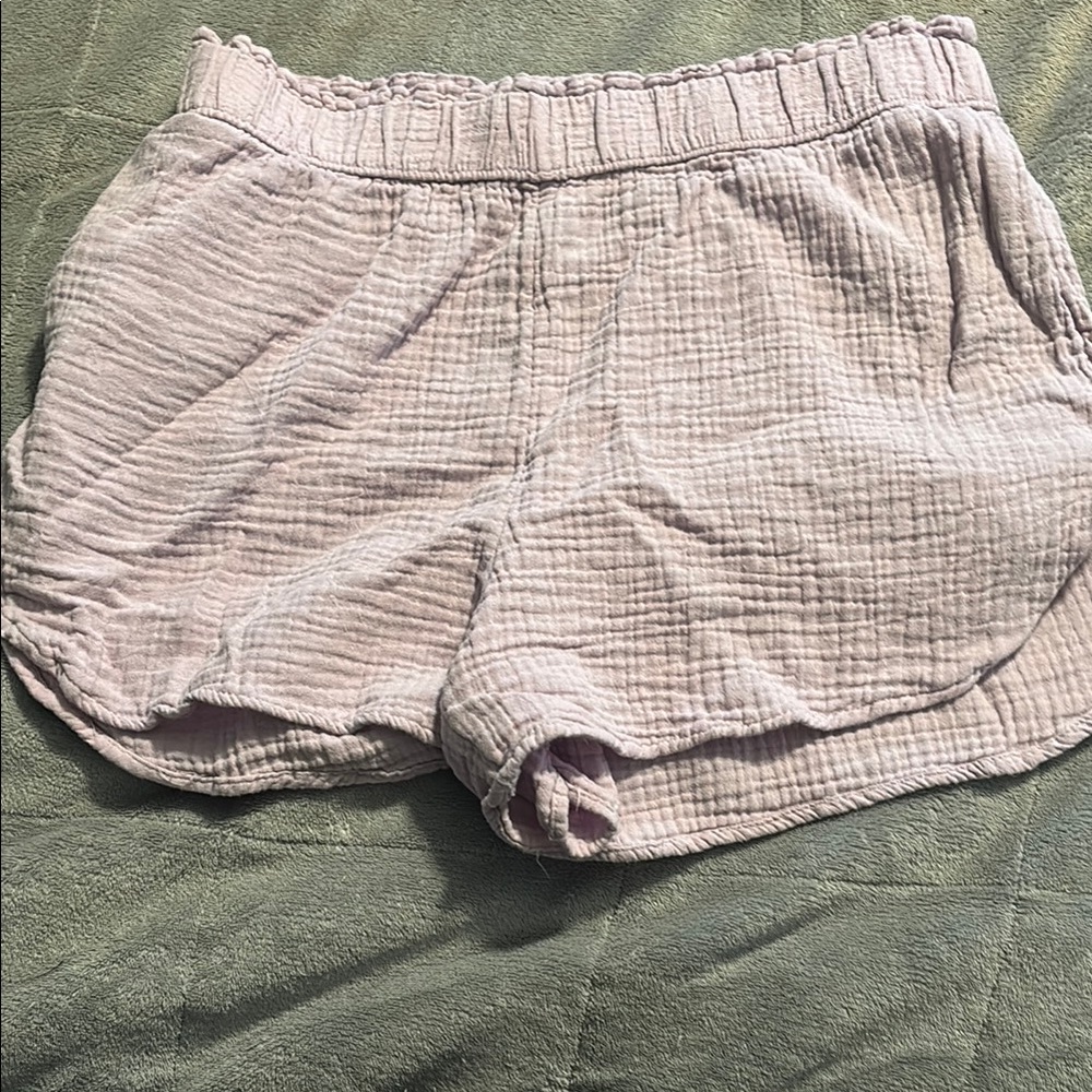 Light purple Textured Shorts
